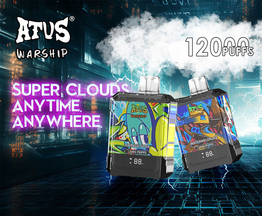 DE013A 12000 Puffs California CA USA Disposable Vapes with LED display screen and adjustable airflow ATVS Vape