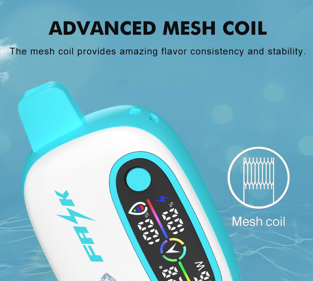 DE016 California CA USA 25000 Puffs Disposable Vape with LED display screen and adjustable airflow rechargeable