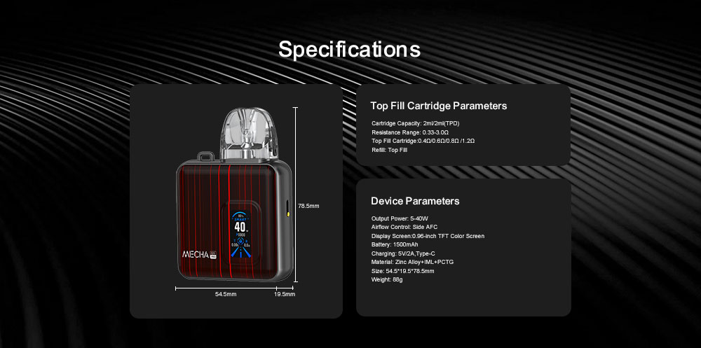 DE019 California CA USA Refillable Pod Kit System Device ATVS Vape