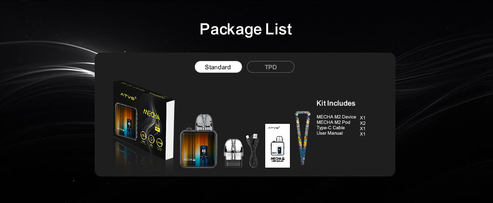 DE019 California CA USA Refillable Pod Kit System Device ATVS Vape