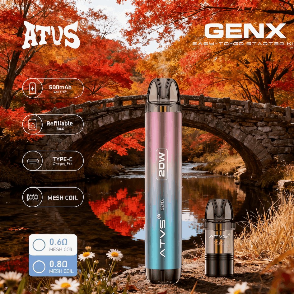 DE020 California CA USA Refillable Pod Kit System Device with Adjustable Airflow MTL RDL ATVS Vape