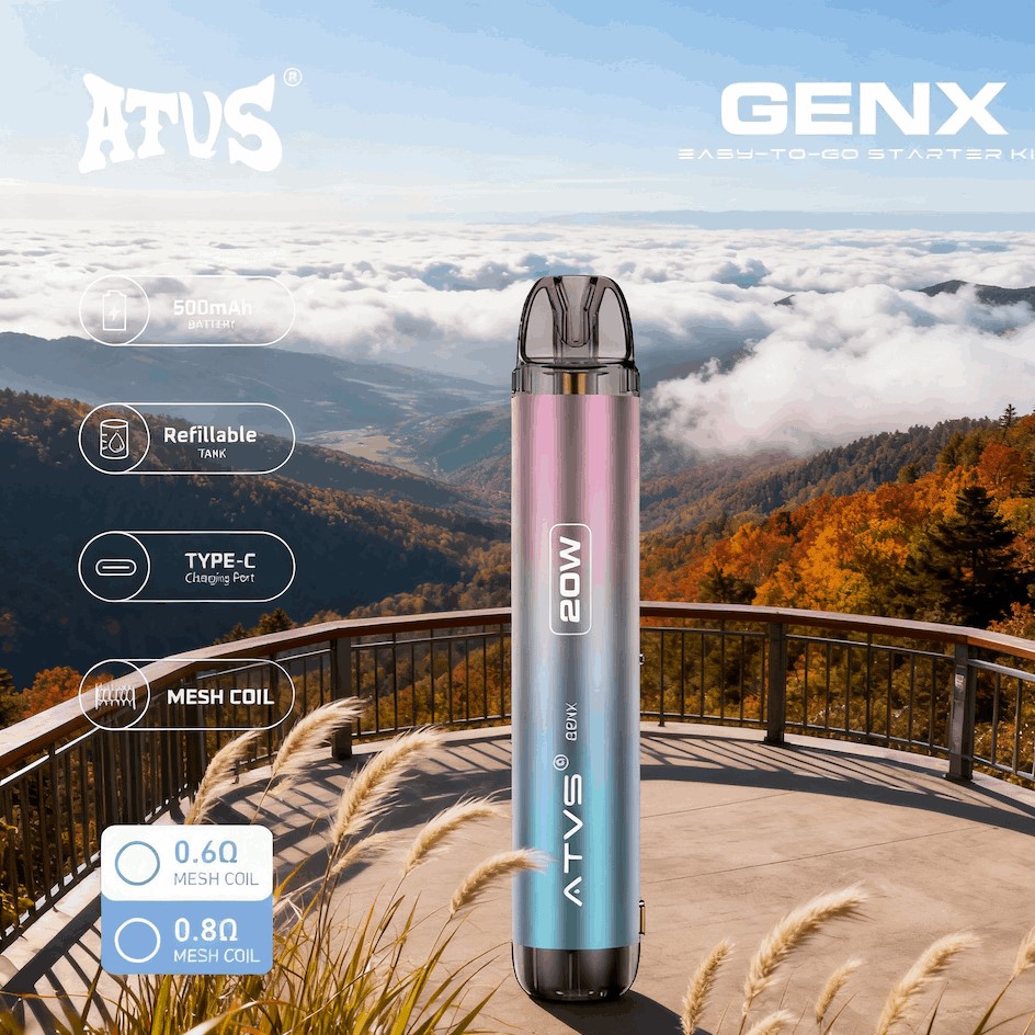 DE020 California CA USA Refillable Pod Kit System Device with Adjustable Airflow MTL RDL ATVS Vape
