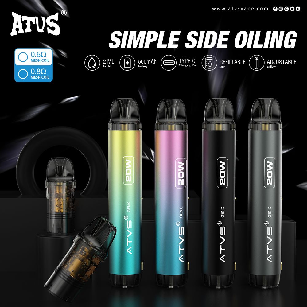 Refillable Pod Kit System Device with Adjustable Airflow MTL RDL Online Shopping Cheap Price Wholesale New Refillable Pod System Kit ATVS Electronic Cigarette economical disposable pods