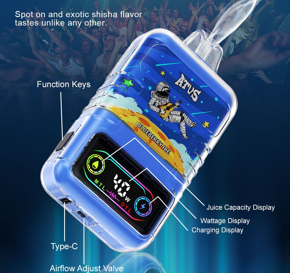 DE021 California CA USA 30000 Puffs Disposable Vape with LED display screen and adjustable airflow MTL DTL