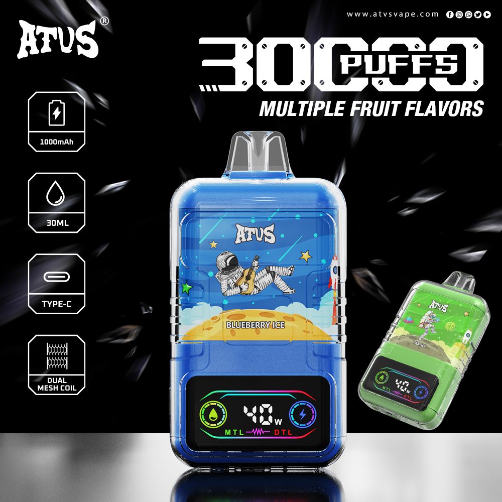 30000 Puffs Disposable Vape with LED display screen and adjustable airflow MTL DTL Top Rated 30k Puffs Vape 30ml E Juice Capacity USB C Rechargeable ATVS ATUS wholesale australia vape