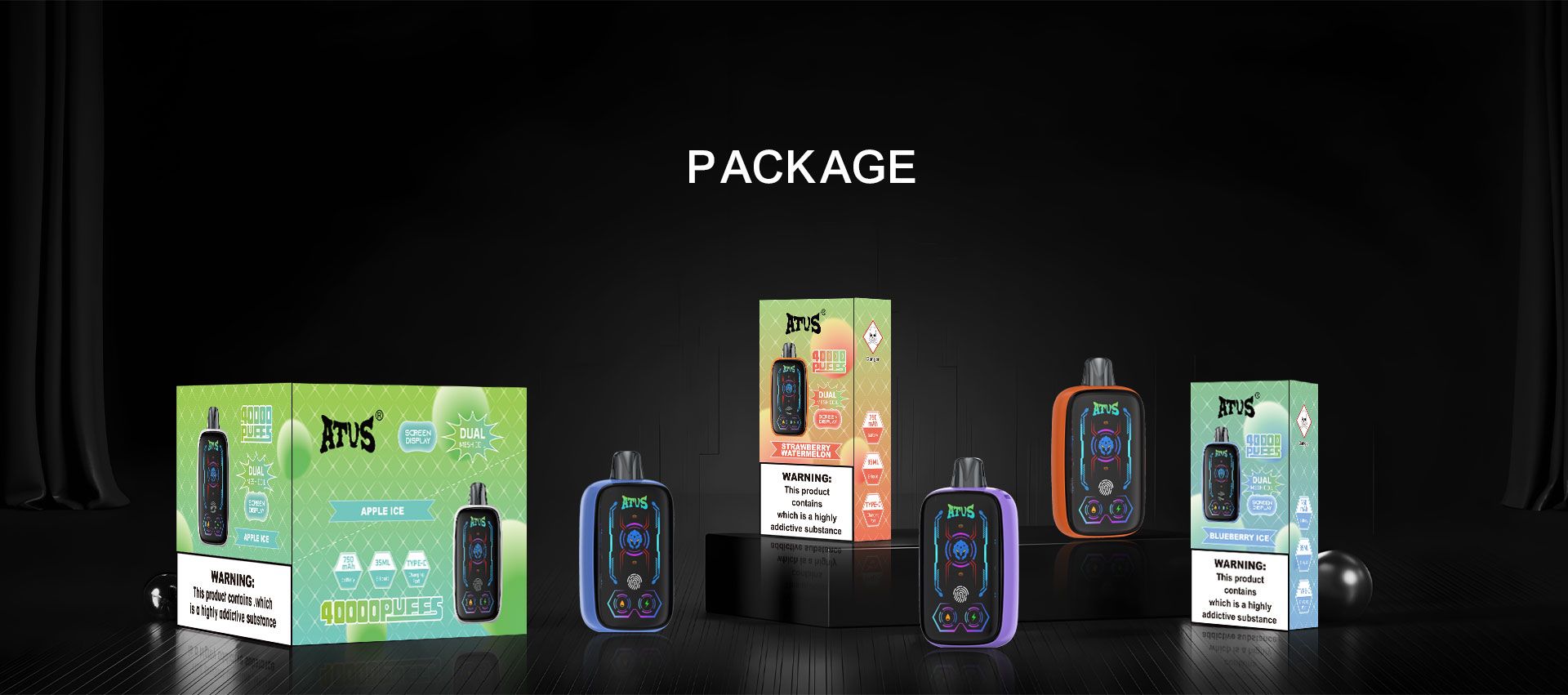 DE023 California CA USA 40000 Puffs Disposable Vape with Full screen rechargeable and adjustable airflow ATVS Vape
