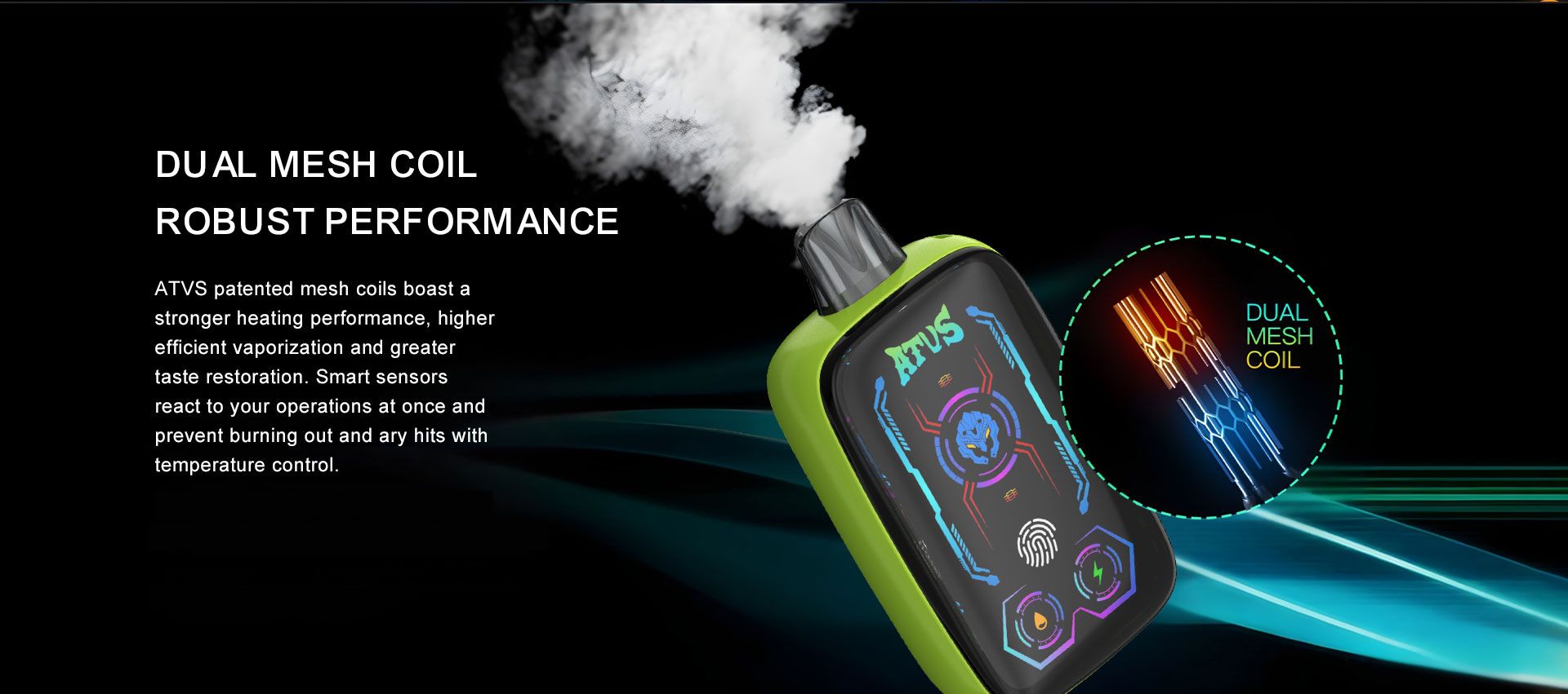DE023 California CA USA 40000 Puffs Disposable Vape with Full screen rechargeable and adjustable airflow ATVS Vape