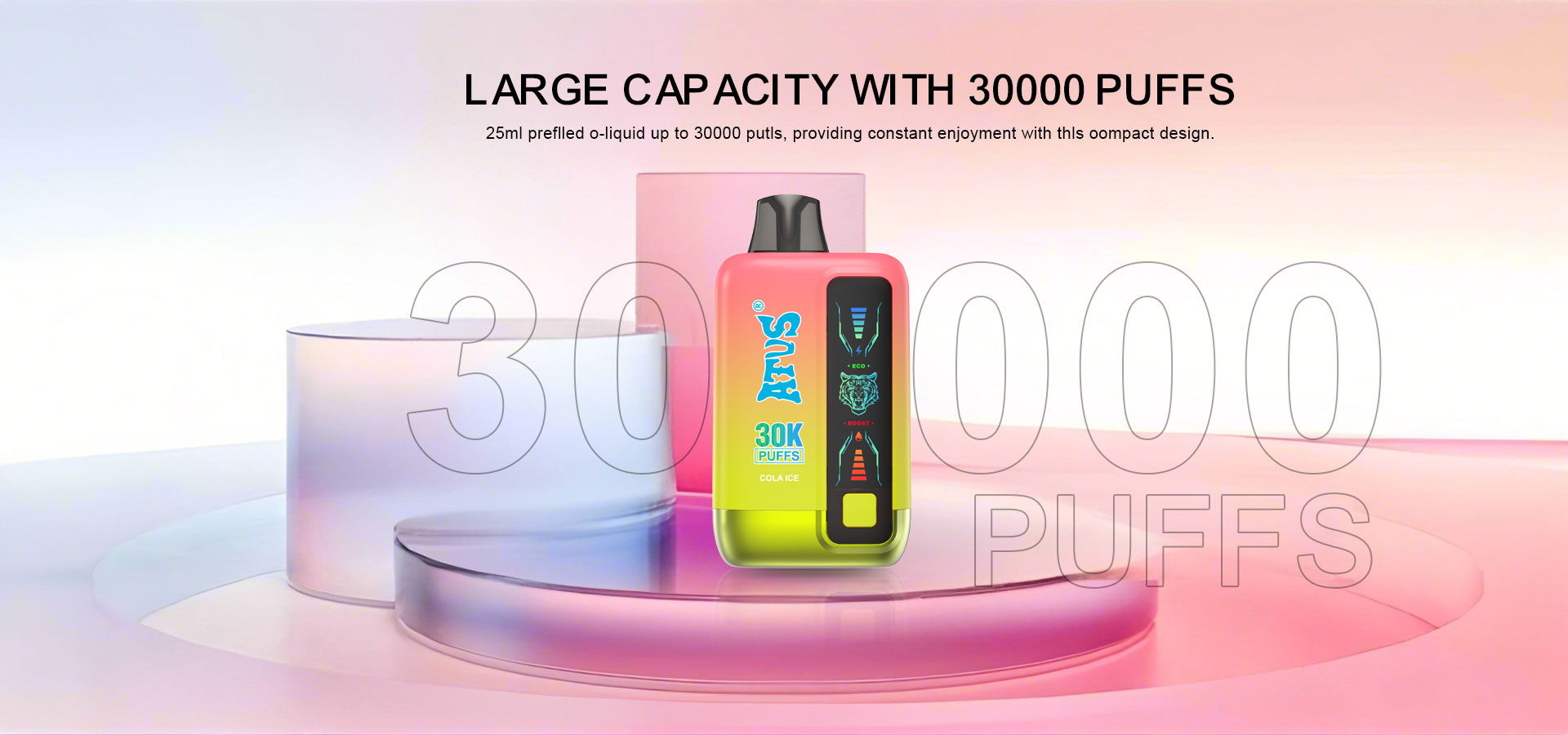 DE026 California CA USA 30000 Puffs Disposable Vape with LED display screen and adjustable airflow ATVS Vape