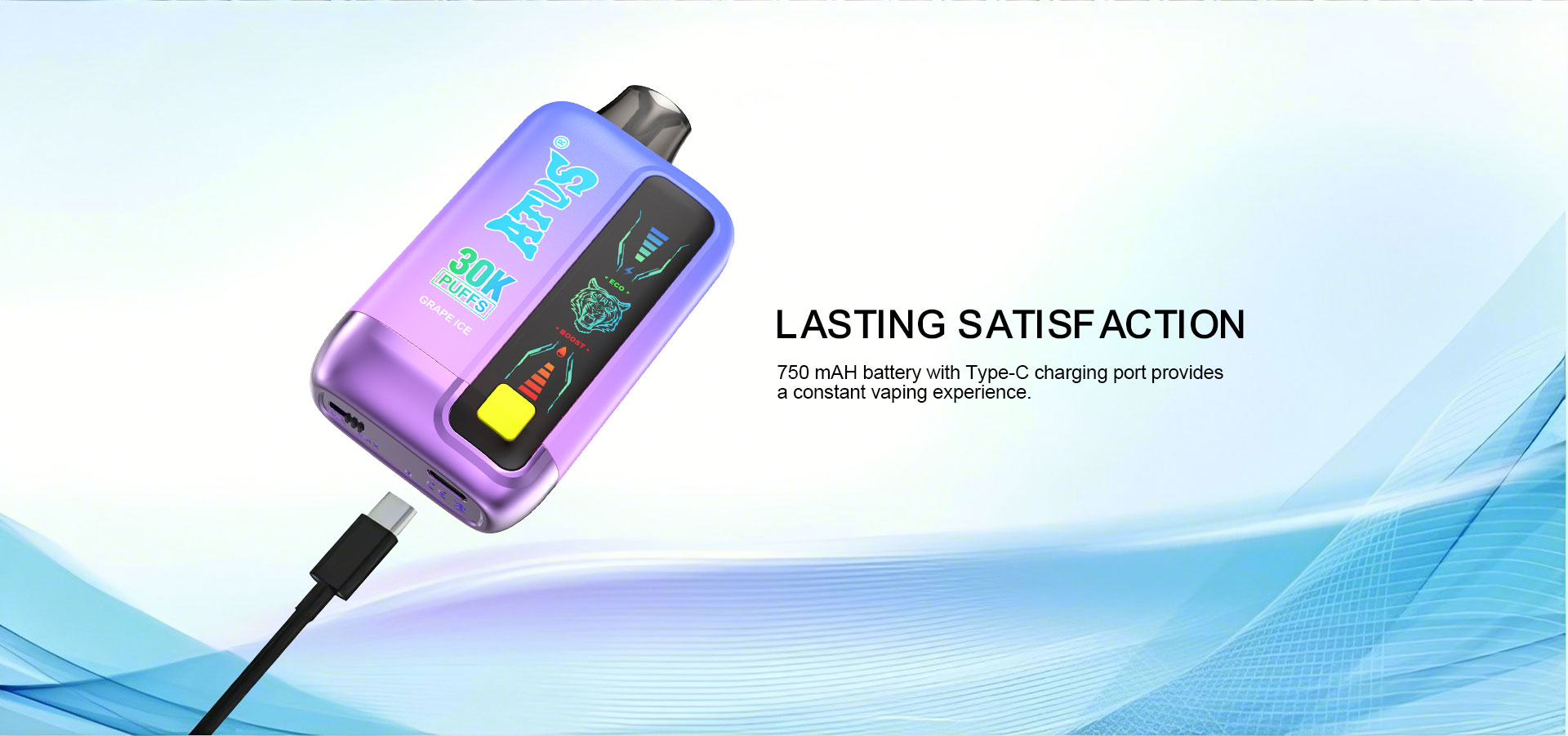 DE026 California CA USA 30000 Puffs Disposable Vape with LED display screen and adjustable airflow ATVS Vape