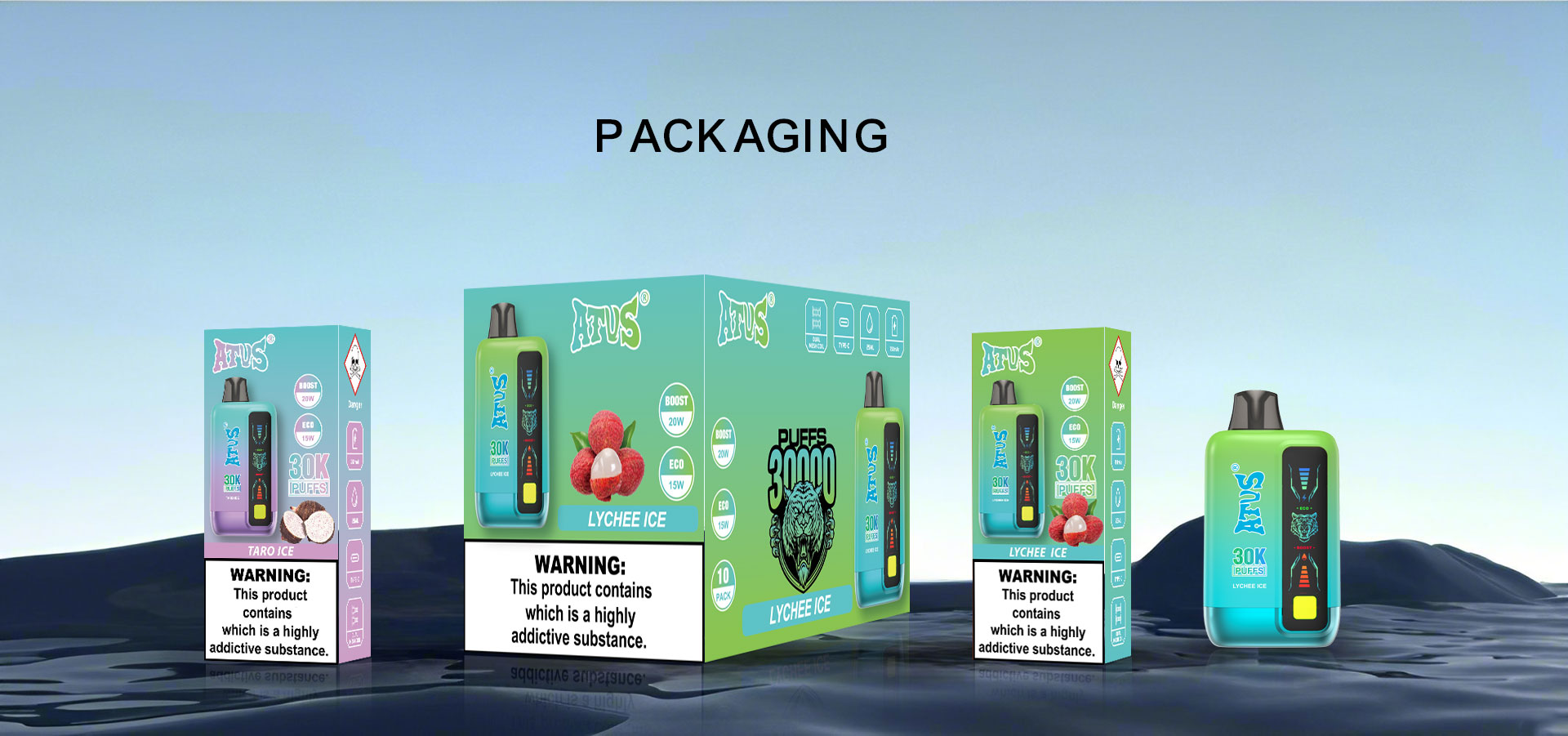 DE026 California CA USA 30000 Puffs Disposable Vape with LED display screen and adjustable airflow ATVS Vape